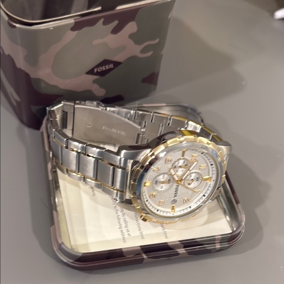 Fossil Two-Tone Chronograph Watch - Picture 3 of 3